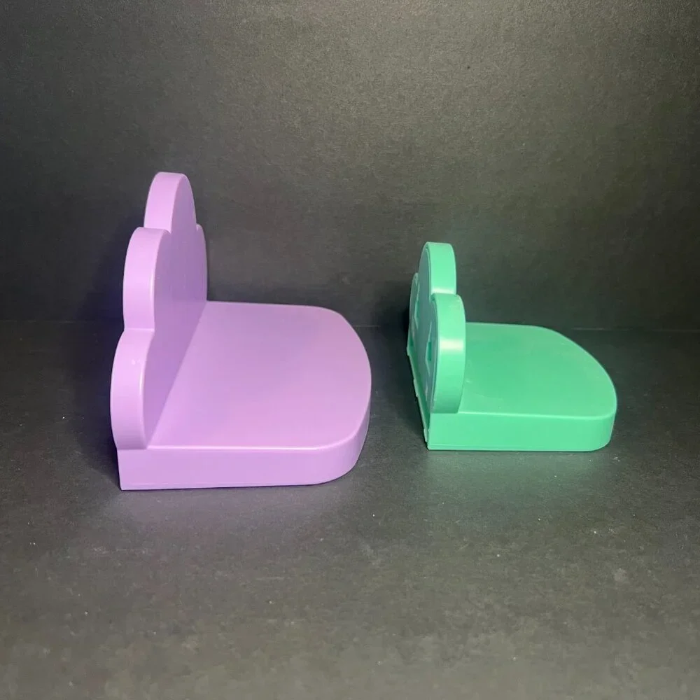 Set of 9 Colorful ABS Plastic Wavy Cloud Shaped Wall Mount Floating Shelves